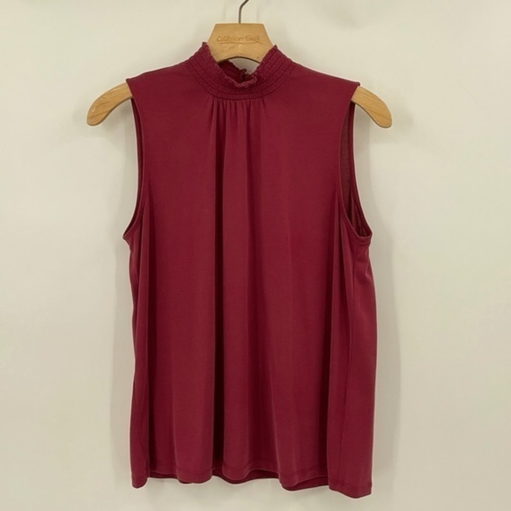 Lucky Brand Maroon Sleeveless Light Weight Top Size Small‎ B4